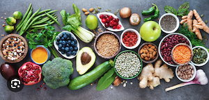 A healthy diet may contain fruits, vegetables, and whole grains